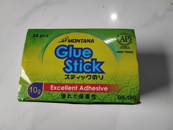Product Review of MONTANA Glue Stick Lem Batang 10g 24 Pcs Strong Adhesive Perekat Serbaguna GS-10/Box from Tokopedia customer review 1