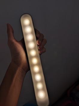Product Review of AOKI Lampu LED Magnet Dinding Serbaguna Rechargable USB Warna Aesthetic Led tabung multi warna tahan lama tombol sentuh Plastik from Tokopedia customer review 1