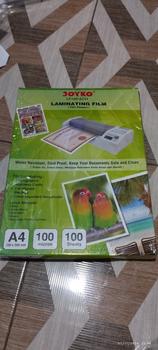 Product Review of plastik plastic laminating joyko a4 100 micron laminasi panas from Tokopedia customer review 3