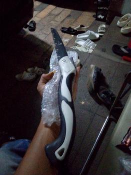 Product Review of Gergaji Kayu Lipat Portable Folding Saw Saku Baja SK5 Tahan Karat Potong Dahan Bambu Serbaguna 13/18/21/24/30/35 cm from Tokopedia customer review 0