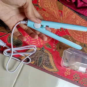 Catokan Rambut Mini Murah Keramik Portable 2 in 1 Lurus dan Keriting