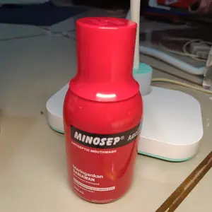 Minosep Antiseptik Kumur RED 200ml + 60ml Paket RED 2pcs Membersihkan Bau Mulut Sariawan Gusi Hijau Merah