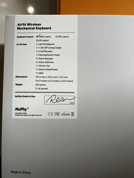 Product Review of Paket Nuphy Air96 V2 QMK Wireless Mechanical Keyboard + NuFolio V3 from Tokopedia customer review 1