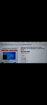 Product Review of MA Komputer All-in-One Terbaru HD Super Tipis Intel Core i3/i5 Untuk Rumah, Belajar, Kantor, dan Hiburan - 19/22/24 Inci Gratis Mouse + Keyboard，Cocok untuk desain, rumah, hiburan, kantor Kemasan Kayu & Garansi Garansi 1 Tahun from Tokopedia customer review 0