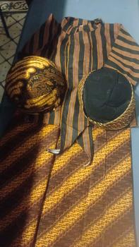Product Review of Baju Kostum Adat Jawa Surjan Lurik SET Blangkon Kain Bawahan Anak from Tokopedia customer review 0