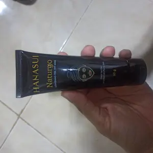 HANASUI Naturgo Black Peel Off Mask Tube - Masker Hitam Angkat Komedo & Sel Kulit Mati Bersih, Halus & Mencerahkan