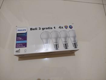Product Review of Lampu Philips RadiantLine Multipack Bohlam LED 9W 6500K Putih from Tokopedia customer review 2