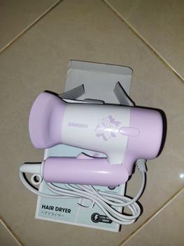 Product Review of Samono Hair Dryer Pengering Rambut Low Watt 300 Watt 2 Kecepatan Angin Bisa Dilipat SW-HD10 from Tokopedia customer review 1