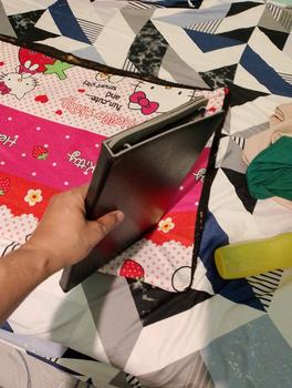 Product Review of ROTARY FLIP COVER UNIVERSAL TABLET 12 - 13 INCH CASING LEATHER CASE from Tokopedia customer review 0