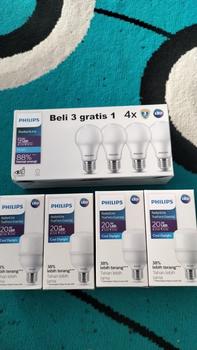 Product Review of Lampu Philips RadiantLine Multipack Bohlam LED 9W 6500K Putih from Tokopedia customer review 0