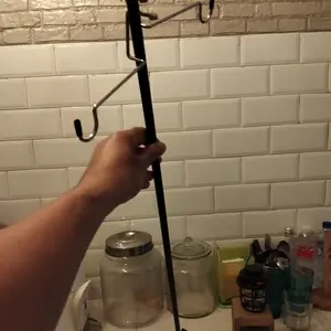 Tiang Lampu Camping Portable 96cm, Praktis dan Ringan - Hitam