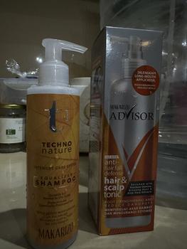 Product Review of Makarizo Advisor Hair & Scalp Tonic 240mL - 2 in 1 Untuk Rambut Rontok dan Ketombe / Memperkuat Akar Rambut from Tokopedia customer review 2