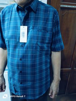 Product Review of Simple Perfect Baju Kemeja Chicago Pria Lengan Pendek Exclusive Premium Motif Kotak Katun Casual from Tokopedia customer review 0