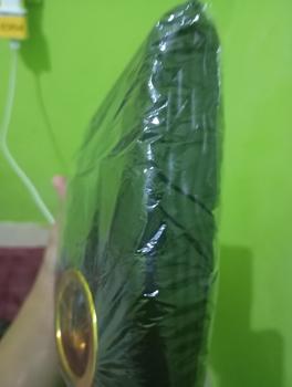 Product Review of Gorden  Curtain jendela Pintu minimalis smokering Gold polos embos coklat tua murah Tali Merah from Tokopedia customer review 3