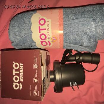 Product Review of Goto [COD] Stormy Pompa Angin Listrik Kolam Renang Kasur Elektrik Air Pump from Tokopedia customer review 1