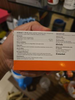 Product Review of Interlac Probiotik + Vit D3 400 IU 3 Strip @10 Tablet - Menjaga Kesehatan Saluran Cerna dan Daya Tahan Tubuh Anak hingga Dewasa from Tokopedia customer review 2
