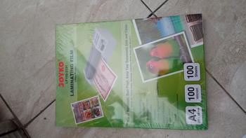 Product Review of plastik plastic laminating joyko a4 100 micron laminasi panas from Tokopedia customer review 1