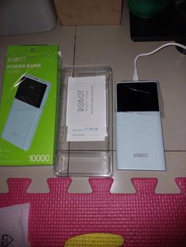 Product Review of PowerBank 10000mah ROBOT RT190S 2A Dual Input and Output Real Capacity led display - Garansi Resmi 1 Tahun from Tokopedia customer review 0