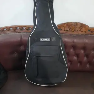 Tas Gitar Oxford Padded Guitar Case Double Strap Waterproof Black