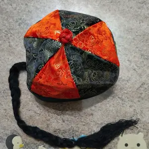 Topi Imlek Sincia / Topi Cheong Sam Ada Ekor Rambut Anak dan Dewasa