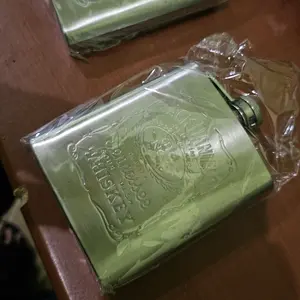Hip Flask Stainless Steel 7 Oz Jack Daniel Desain Vintage Retro