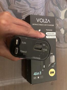 Product Review of Volza Retractable Charger (4in1) Kabel Fast Charging Cable Adaptor Aluminium Panjang iphone from Tokopedia customer review 2
