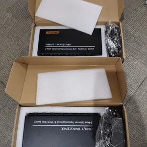 Media Konverter 8 FO 2 LAN 10/100/1000 Gigabit Fiber Optic Converter Netlink