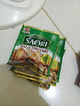 Product Review of SAORI® Saus Teriyaki Oriental Sachet 22ml (4 pcs) from Tokopedia customer review 0