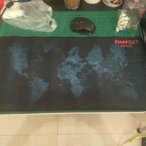 Mouse Pad Gaming Desk Mat Motif Peta Dunia MousePad Tebal Panjang