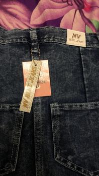 Product Review of Highwaist Rok Denim Wanita First.day Jeans Panjang 7/8 Model A-Line Basic from Tokopedia customer review 0
