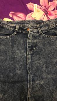 Product Review of Highwaist Rok Denim Wanita First.day Jeans Panjang 7/8 Model A-Line Basic from Tokopedia customer review 1