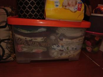 Product Review of SHINPO Kontainer Plastik Dengan Roda Mega Container Box Kotak Penyimpanan SPO-SIP-116-CB-130 Orange from Tokopedia customer review 0