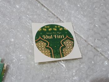 Product Review of Stiker Toples Lebaran Sticker Box Kue Kering Idul Fitri XXS 8x4 cm from Tokopedia customer review 1