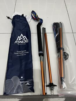 Product Review of Aonijie Foldable Trekking Pole E4201 - Trail Running Hiking GOLD GRAY from Tokopedia customer review 0