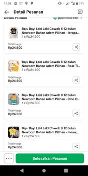 Product Review of Baju Bayi Laki Laki Cowok 6 12 bulan Newborn Bahan Adem Pilihan from Tokopedia customer review 1