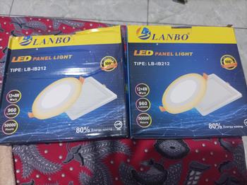 Product Review of Lampu Downlight Panel LED Inbow Bulat Kotak 2 Warna 12 + 4 Watt from Tokopedia customer review 0
