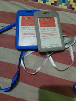 Product Review of Card Holder Name Tag 2 Sisi Bahan PP Murah Jepit Gantungan Tempat ID from Tokopedia customer review 0