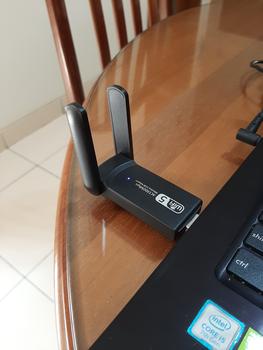 Product Review of AC1300 WiFi USB Adapter Dongle WiFi Dual Band 2.4G/5G 2 Antena USB 3 from Tokopedia customer review 0