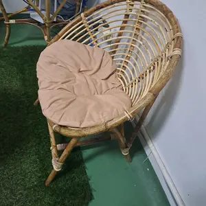 Kursi Rotan Teras Kerang Minimalis 1 set Meja / Kursi Rotan Outdoor