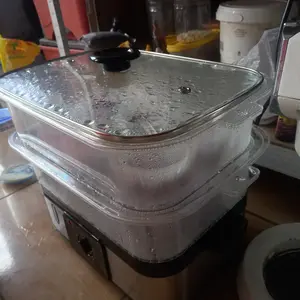 Akebonno Food Steamer 2 Susun MSP10107 12 Liter/  Kukusan listrik - Pengukus Makanan Dengan Timer 60 Menit Cocok Untuk Acara Keluarga - Air
