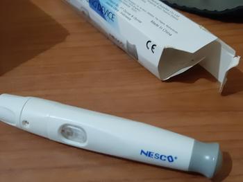 Product Review of Lancing Pen Bekam Lancet Device Jarum Tembak Alat Ambil Sample Darah from Tokopedia customer review 0