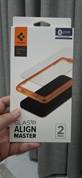 Product Review of Tempered Glass for Samsung Galaxy A55 Spigen GlastR Alignmaster Clear Tray from Tokopedia customer review 1