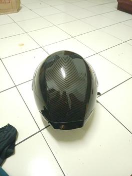 Product Review of HELM Half Face RSV NEW WINDTAIL CARBON GLOSSY  Motorcycle from Tokopedia customer review 0