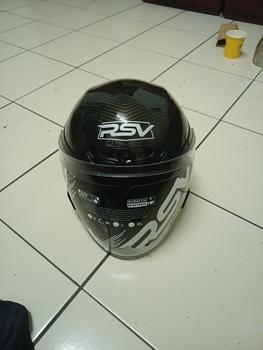 Product Review of HELM Half Face RSV NEW WINDTAIL CARBON GLOSSY  Motorcycle from Tokopedia customer review 3