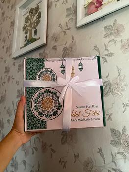 Product Review of HAMPERS HIJAB SEGI EMPAT EXCLUSIVE | HAMPERS LEBARAN IDUL FITRI from Tokopedia customer review 0
