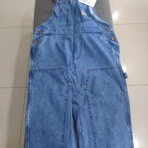 Superego - Overall Carpenter Double Knee Denim Loose Straight Snow Blue OVA01B