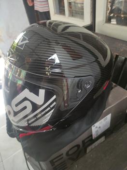 Product Review of HELM Half Face RSV NEW WINDTAIL CARBON GLOSSY  Motorcycle from Tokopedia customer review 1