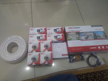 Product Review of PAKET CCTV HIKVISION COLORVU 5MP 8 CHANNEL 8 CAMERA TURBO HD COLORFULL from Tokopedia customer review 1