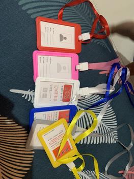 Product Review of Card Holder Name Tag 2 Sisi Bahan PP Murah Jepit Gantungan Tempat ID from Tokopedia customer review 0