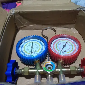 Manifold Double Multi SET Selang/Alat Ukur Tekanan Freon R22-410-134